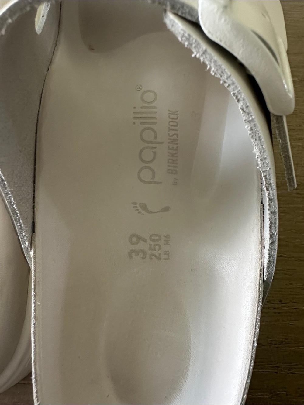 Birkenstock Arizona Chunky Eggshell Leather Sandal - Picture 3 of 7